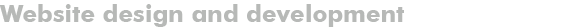 Website development